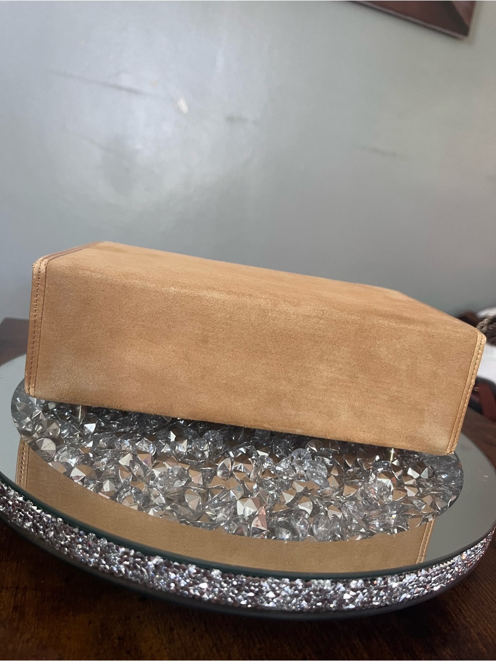 Vintage Coach Tan suede Turn lock jewelry box - Picture 6 of 12